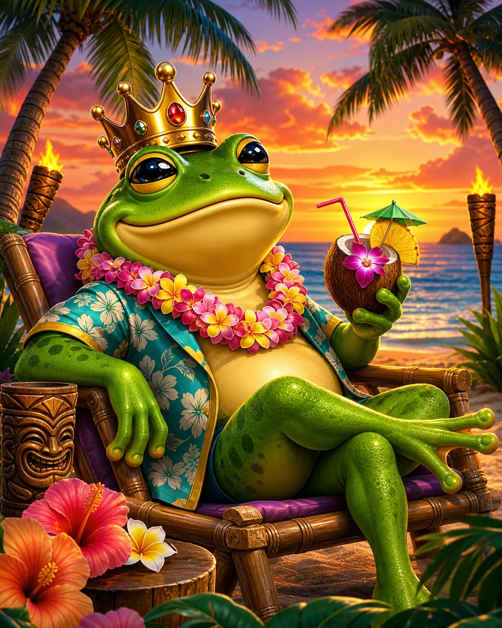 Корица на слота Aloha King Elvis с плаж и укулеле